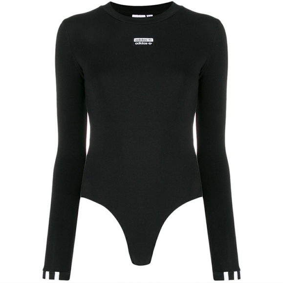 black and white adidas bodysuit